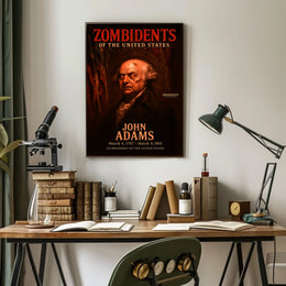 John Adams 2nd President of the United States Zombidents Poster Series