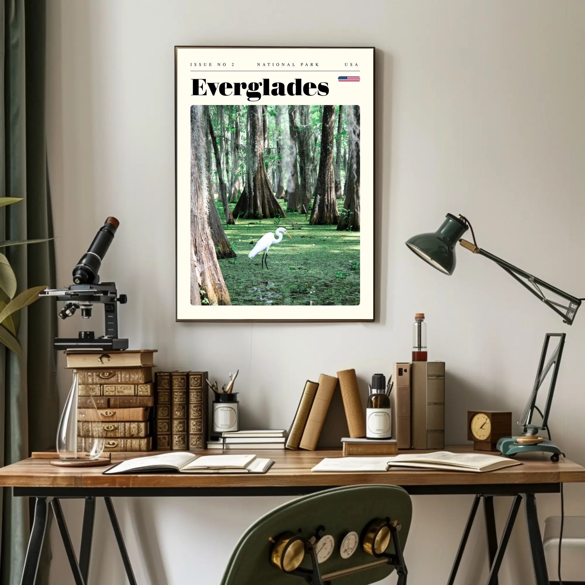Everglades National Park Travel Poster Scenic Print