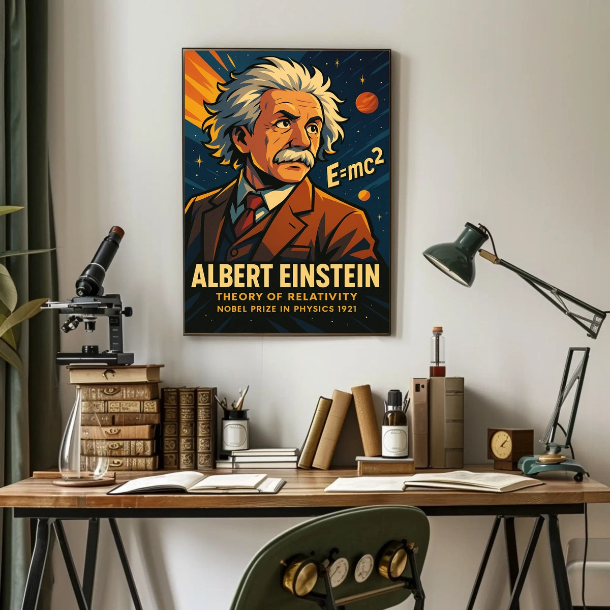 Einstein Relativity Vintage Science Scholar Poster