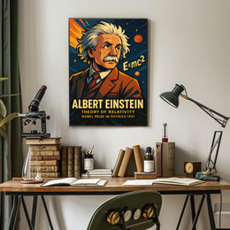 Einstein Relativity Vintage Science Scholar Poster