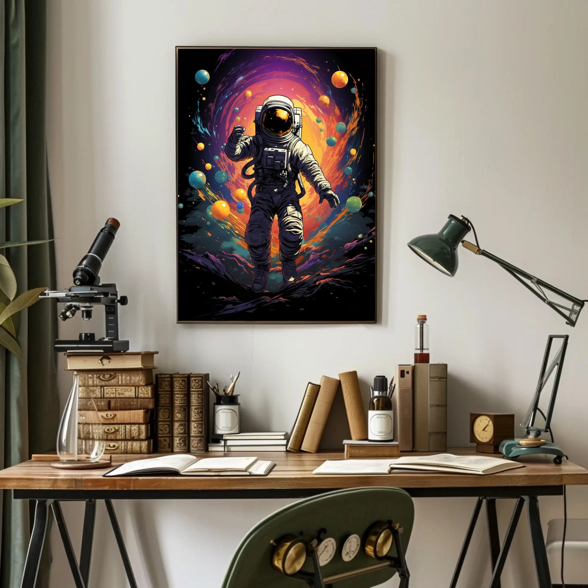 Cosmic Odyssey Astronaut Art Surrealism Dreamers Poster