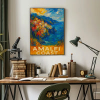 Amalfi Coast Poster Wall Art Coastal Decor Gift Idea