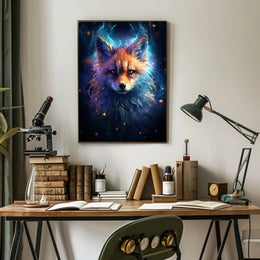 Mystical Fox Portrait Poster PosterGoat