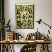 Heller's Wonders Vintage Magic Illusion Cultural Heritage Poster