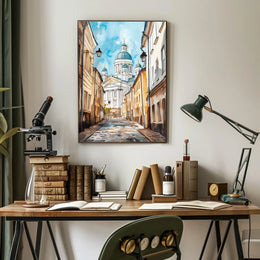 Finland Helsinki Cathedral Street View Poster