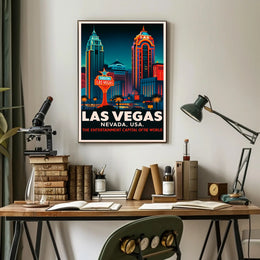 Las Vegas The Entertainment Capital Poster PosterGoat
