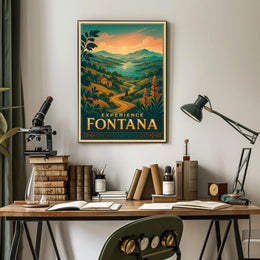Sunset Serenity: European Countryside Travel Poster