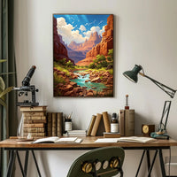 Majestic Canyon Landscape Poster