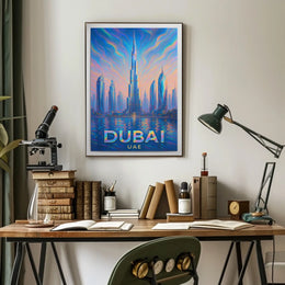 Dubai Skyline Artistic Impression Poster