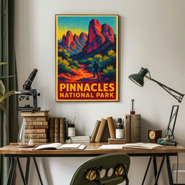 Pinnacles National Park Vintage Adventure Poster