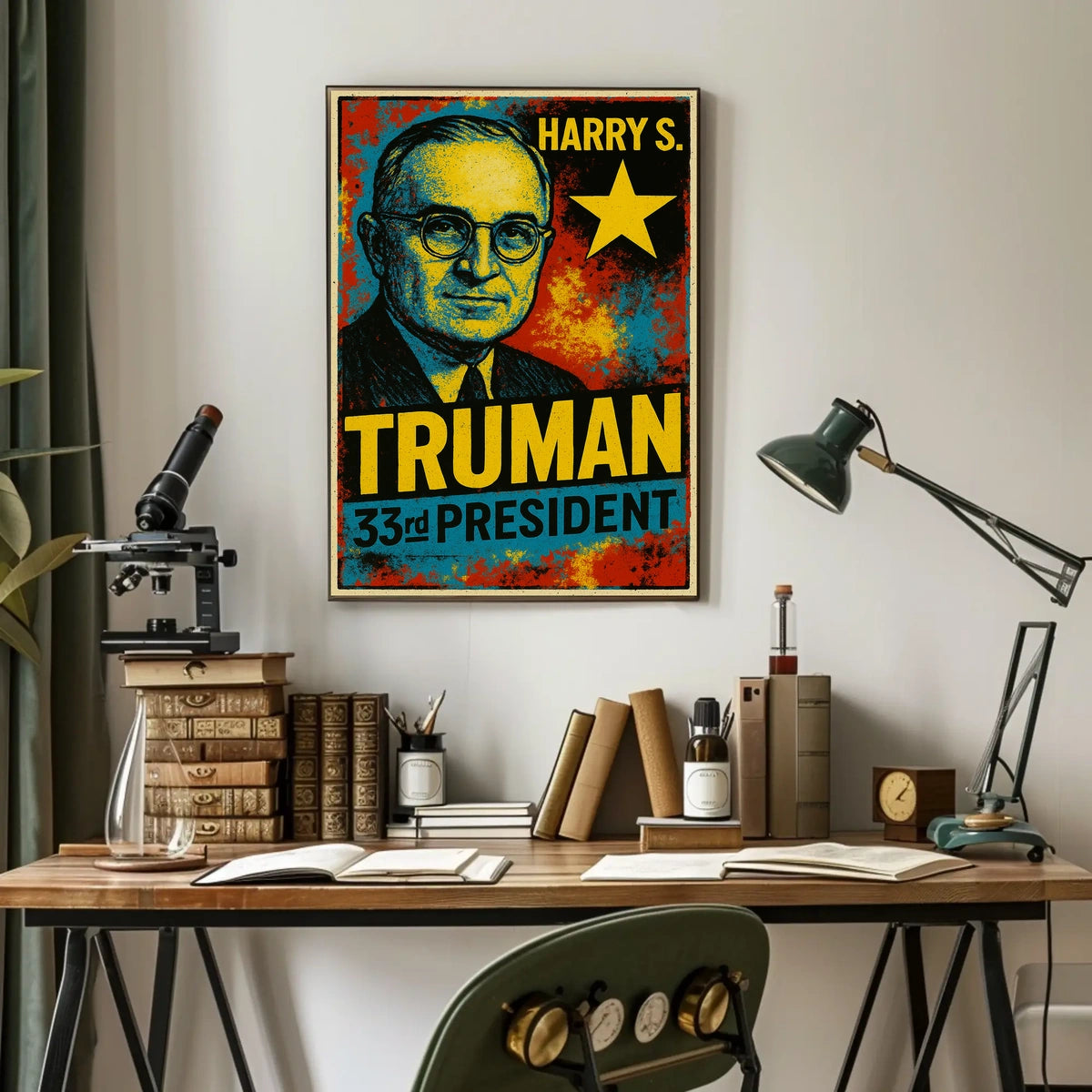 Harry S. Truman 33rd President of the United States Graffiti Pop Art Poster