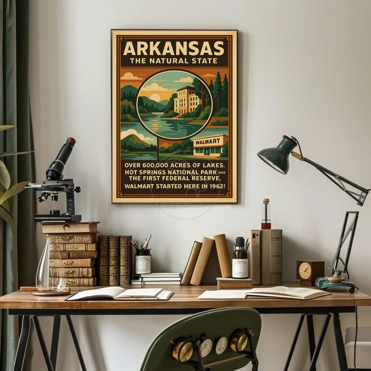 Arkansas Vintage Travel Poster