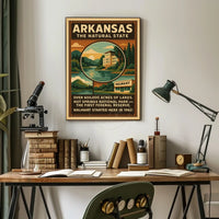 Arkansas Vintage Travel Poster
