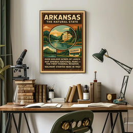 Arkansas Vintage Travel Poster