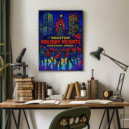 Houston Holiday Heights Poster