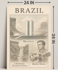 Brazil Cultural and Natural Wonders Poster PosterGoat
