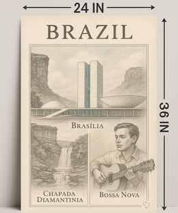Brazil Cultural and Natural Wonders Poster PosterGoat