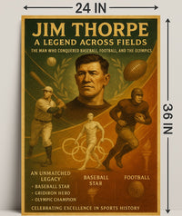 Jim Thorpe A Legend Across Fields Poster PosterGoat