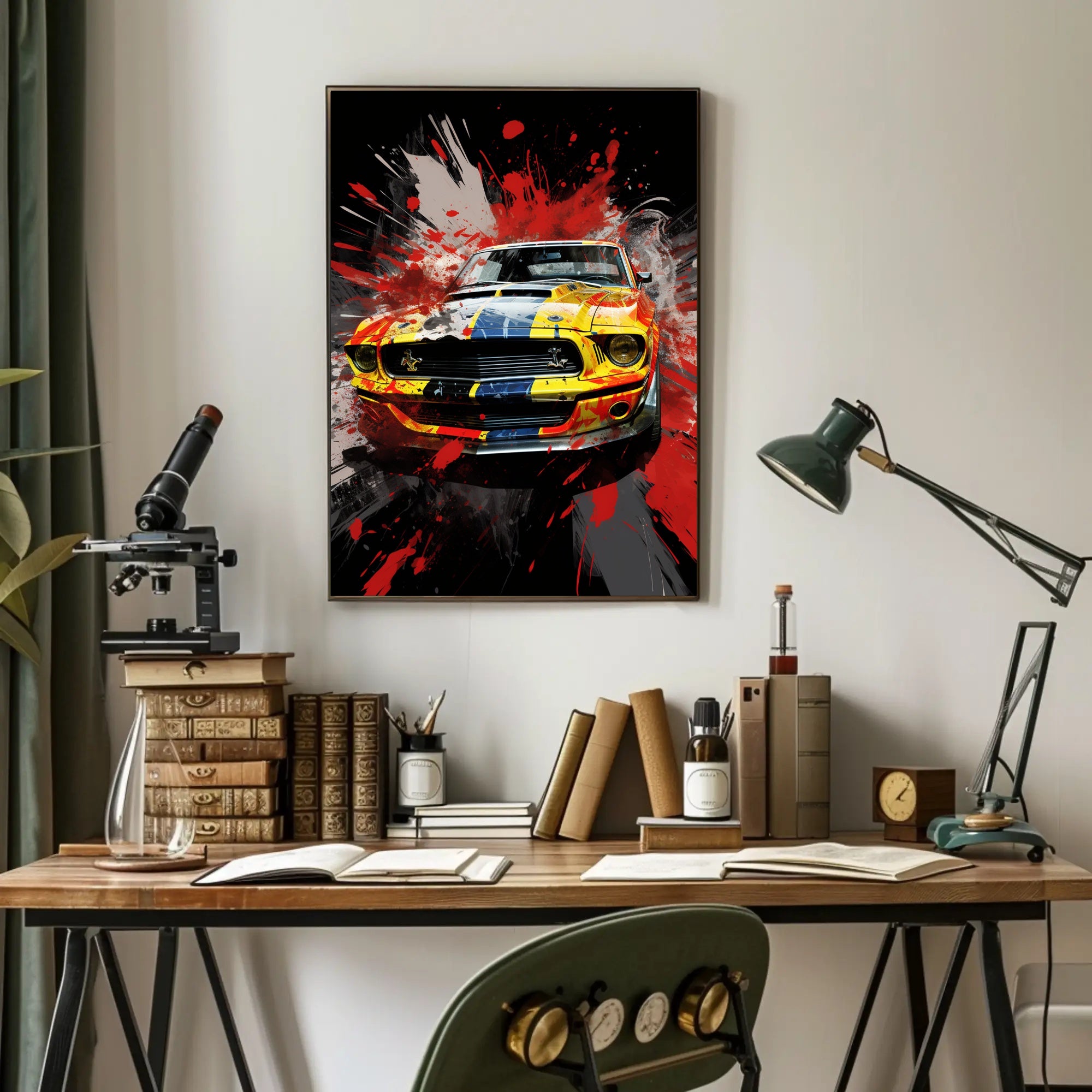 Colorful Automotive Explosion Poster PosterGoat