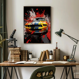 Colorful Automotive Explosion Poster PosterGoat