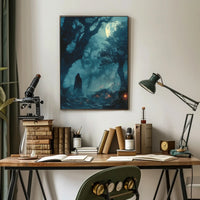 Enchanted Forest Under The Moonlight Art Print Poster PosterGoat