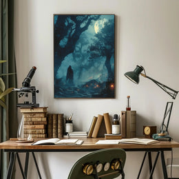 Enchanted Forest Under The Moonlight Art Print Poster PosterGoat