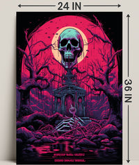 Eerie Skullscape Poster