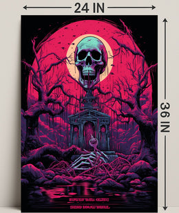 Eerie Skullscape Poster