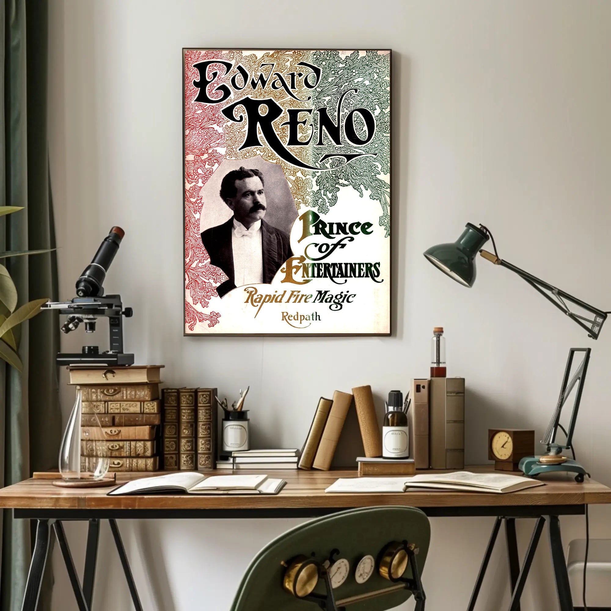Edward Reno Vintage Magic Performance Cultural Poster