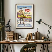 Winter Sports Adventure Sun Valley Travel Poster PosterGoat