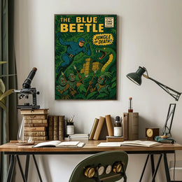 The Blue Beetle Adventure Pop Culture Poster
