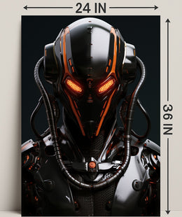 Futuristic Cyborg Sentinel Poster PosterGoat