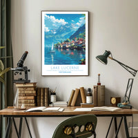 Tranquil Beauty of Lake Lucerne Poster