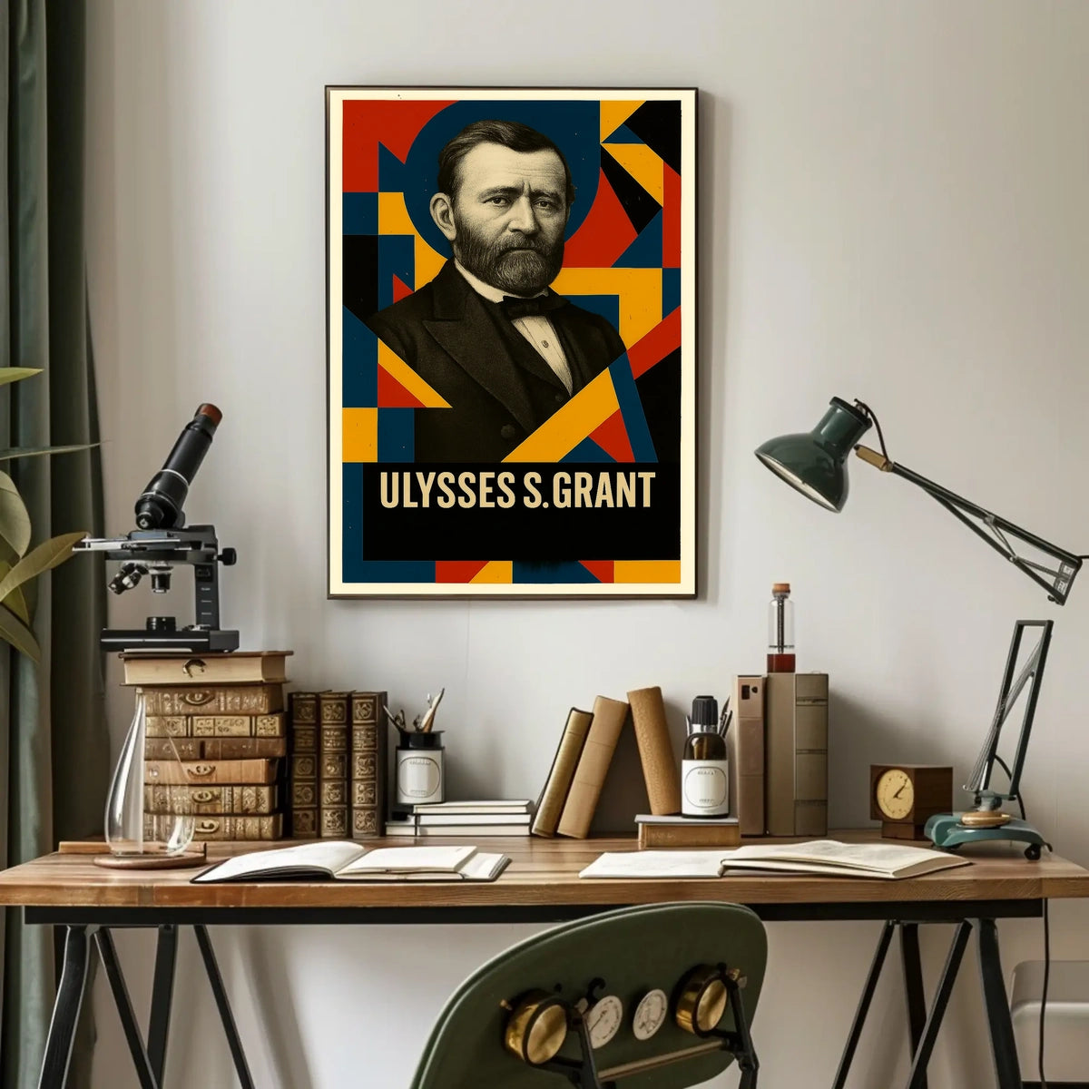 Ulysses S. Grant 18th President of the United States Abstract Pop Poster