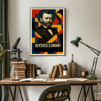 Ulysses S. Grant 18th President of the United States Abstract Pop Poster