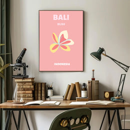 Bali Bliss Pastel Paradise Travel Poster PosterGoat