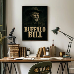 Western Cowboy Sepia Portrait Historical or Presidential Poster