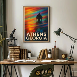 Athens Georgia Wanderlust Decor Scenic Typography Poster