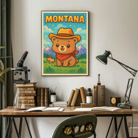 Montana Adventure Bear Poster