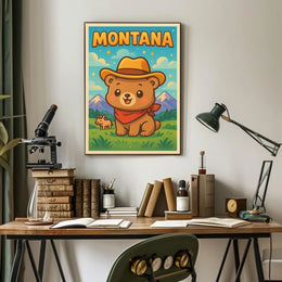 Montana Adventure Bear Poster