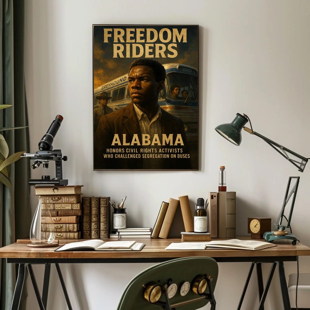 Freedom Riders Honoring Civil Rights Poster