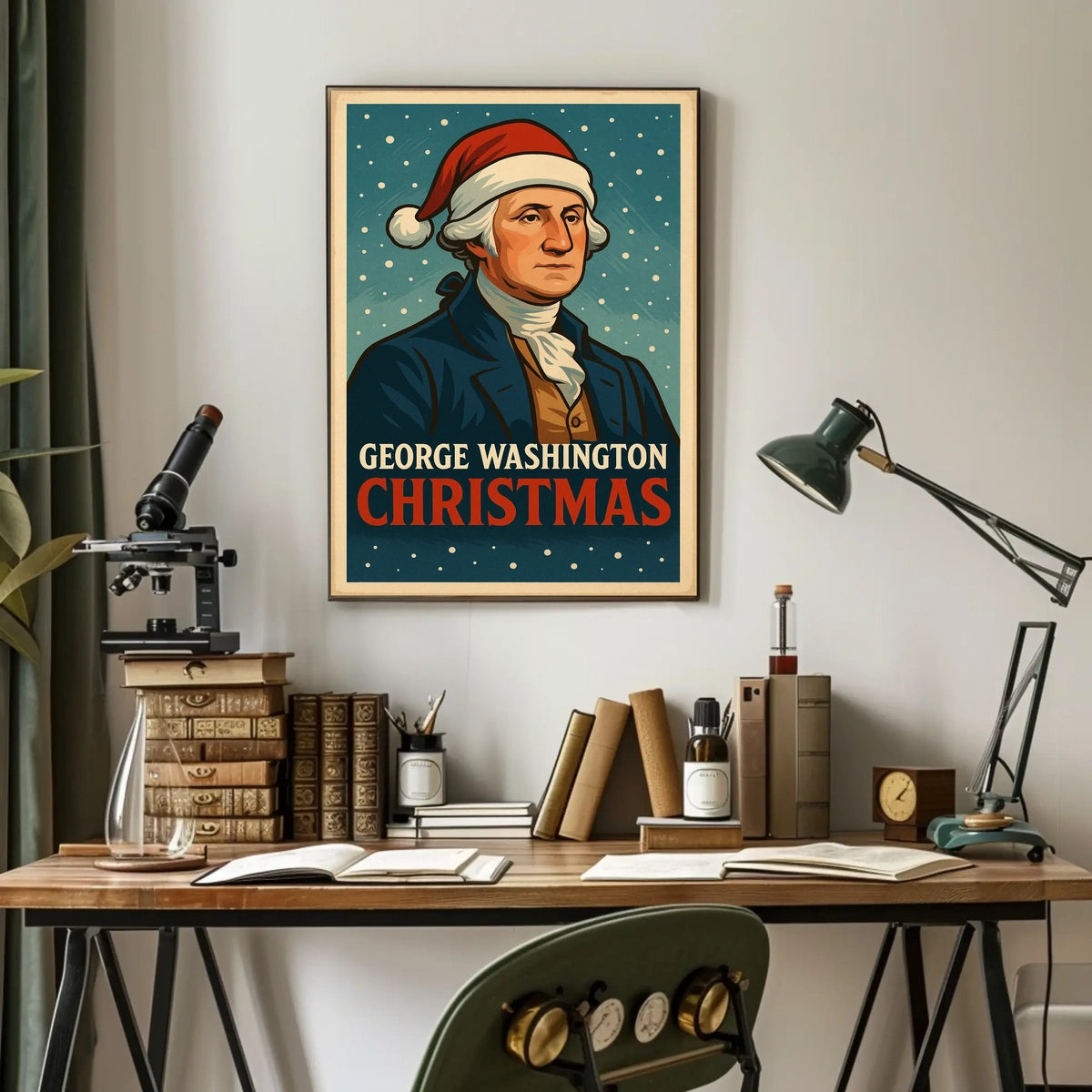George Washington Christmas Poster