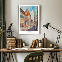 Florence Cathedral Watercolor Poster PosterGoat