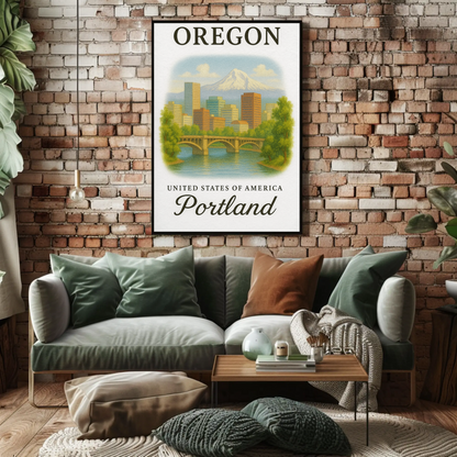 Oregon, Portland Signature Series Vintage Travel Poster