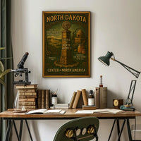 North Dakota Center of North America Poster