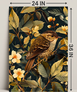 Richly Illustrated Vintage Bird Nature Art Animal Poster