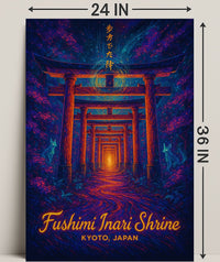 Fushimi Inari Shrine: Enchanted Pathway Fantasy Poster