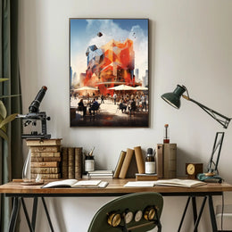 Geometric Urban Oasis Poster