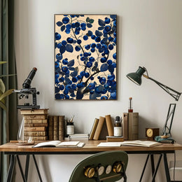 Blueberry Botanical Illustration Wall Art