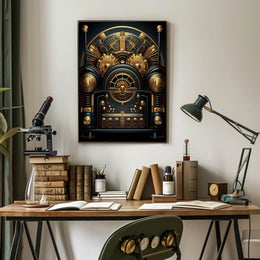 Vintage Steampunk Mechanical Art Print - Abstract or Artistic Poster